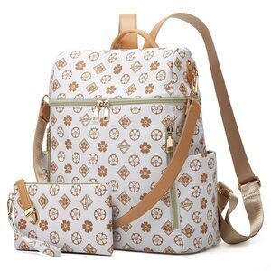 6748 Backpack Purse PU Leather Travel Satchel Handbag Convertible Design